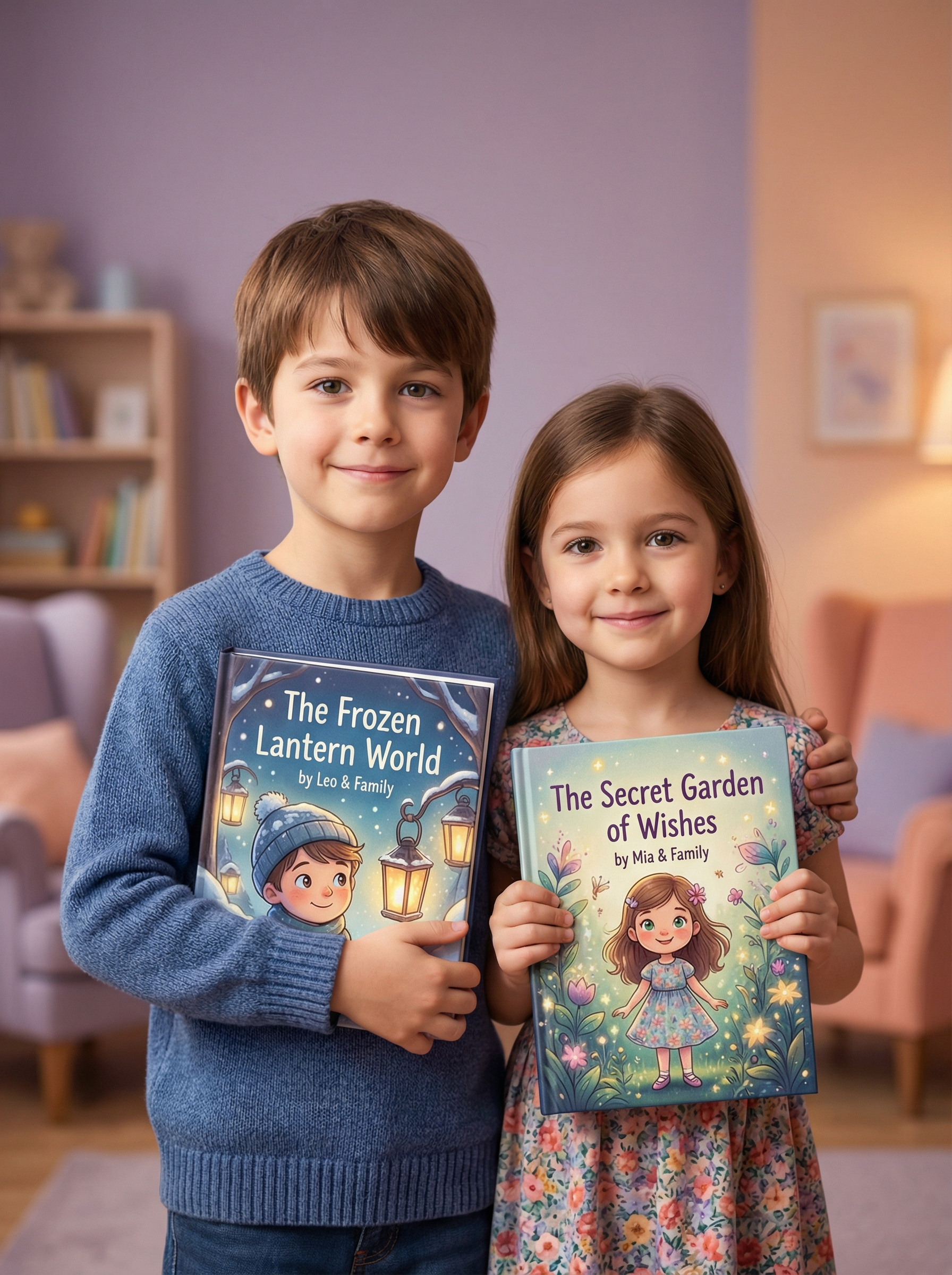 Excited child with book